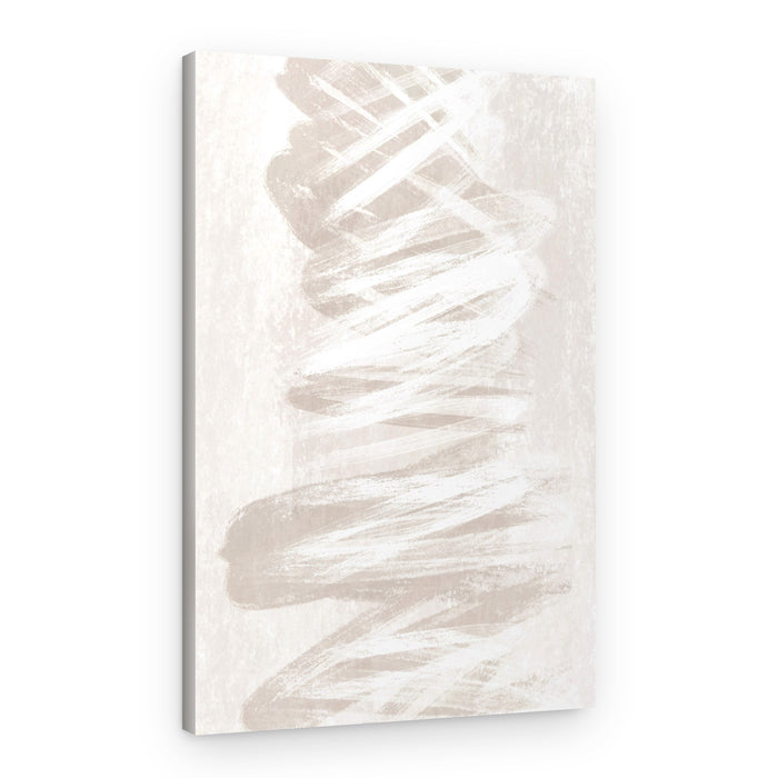 Gentle Beige Strokes – Canvas Print