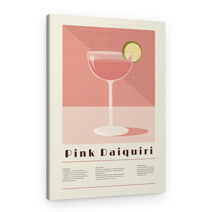 Pink Daiquiri Illustration – Canvas Print