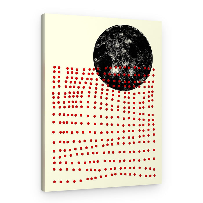 Dark Sphere Red Grid – Canvas Print
