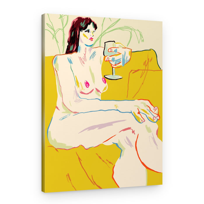 Girl With A Wineglass – Canvas Print