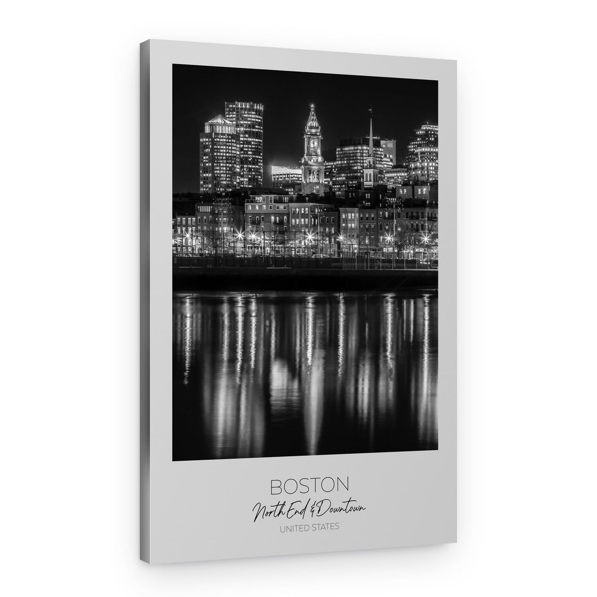 Boston Night Reflections – Canvas Print