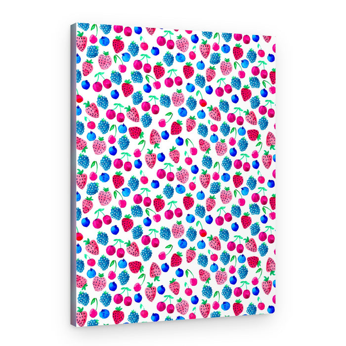 Fresh Berry Pattern – Canvas Print