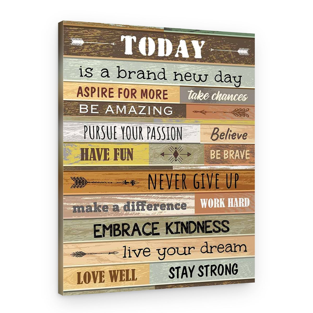 “Today Is A Brand New Day” Inspirational Canvas Print – Canvas Print