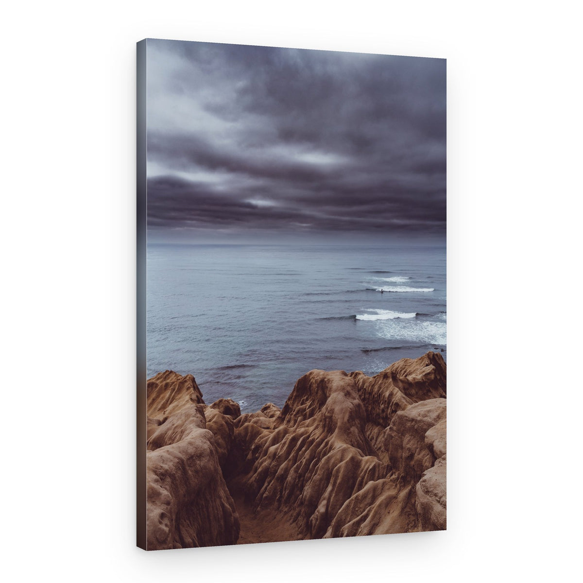 Moody Ocean Cliffs – Canvas Print