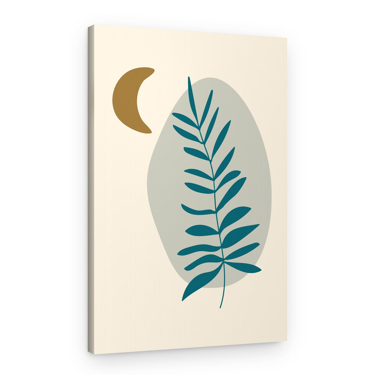 Calm Botanical Crescent – Canvas Print