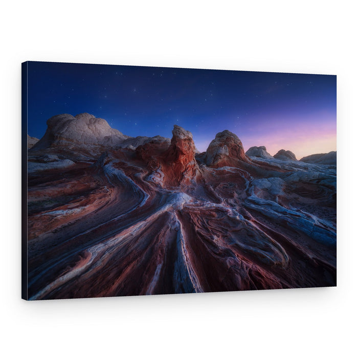 Sculpted Twilight Desert – Canvas Print