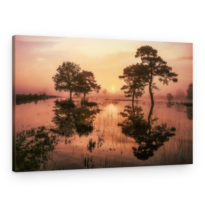 Misty Morning Reflections – Canvas Print