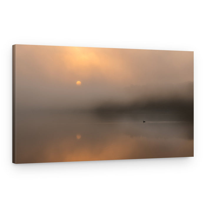 Misty Morning Sun Reflection – Canvas Print