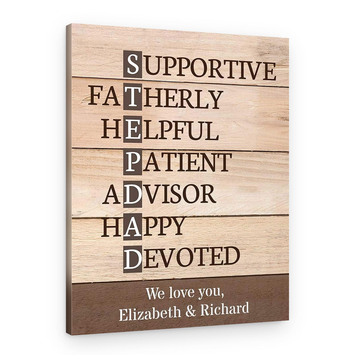 Stepdad Meaning Poem Custom Canvas Print – Canvas Print