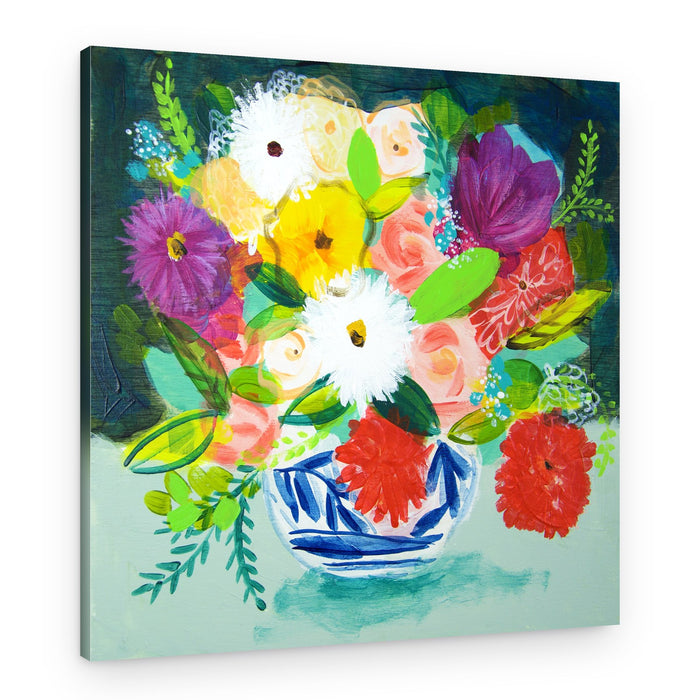Vibrant Painted Flowers – Canvas Print