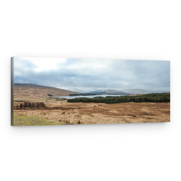 Cloudy Scottish Loch – Canvas Print