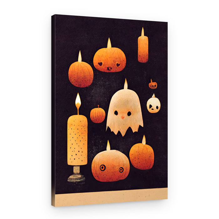 Haunted Pumpkin Glow – Canvas Print