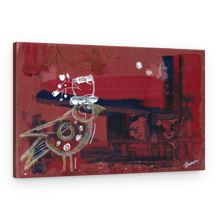 Abstract Red Bird – Canvas Print
