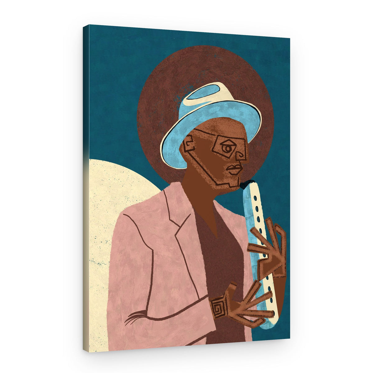 Stylish Jazz Player – Canvas Print