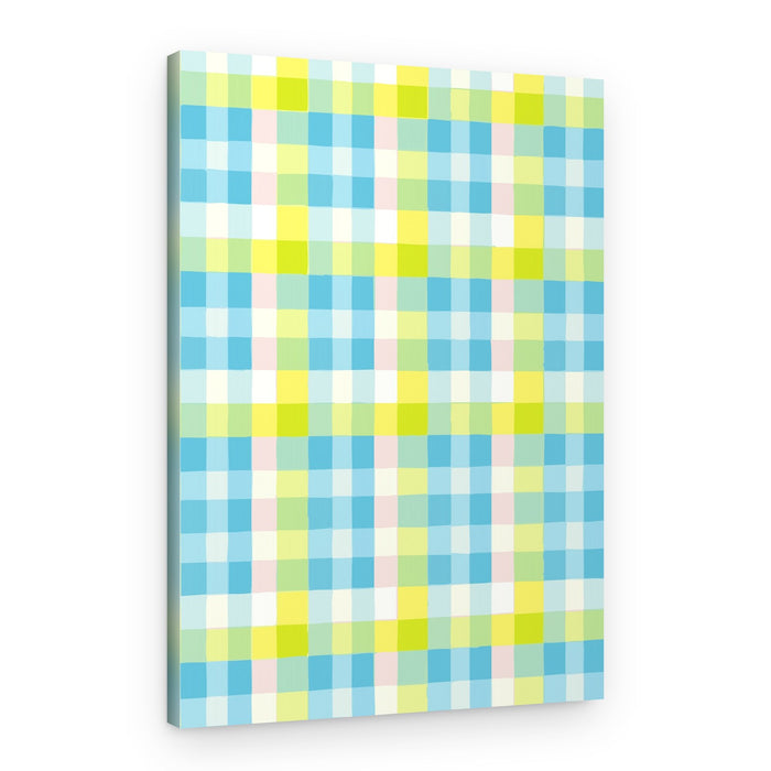 Cheerful Pastel Plaid – Canvas Print
