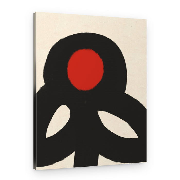 Minimal Red Black Shapes – Canvas Print