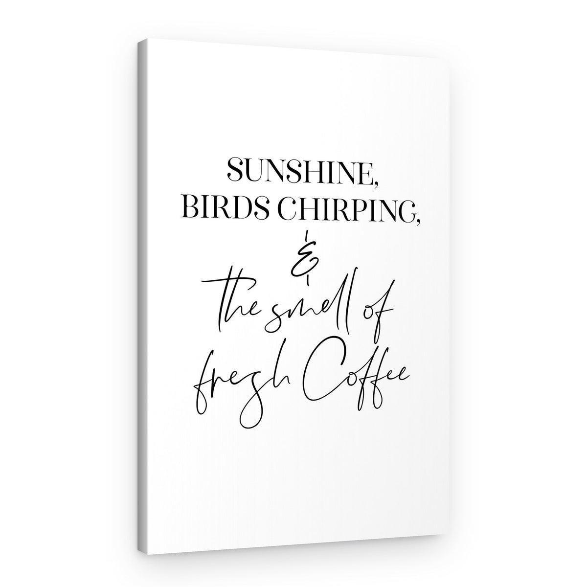 Sunshine Birds Coffee – Canvas Print