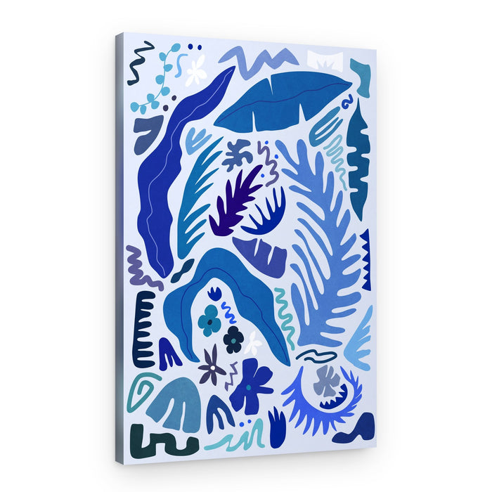 Blue Botanical Abstract – Canvas Print
