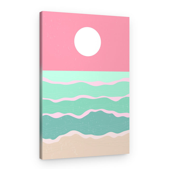 Pink Sky Ocean Waves – Canvas Print