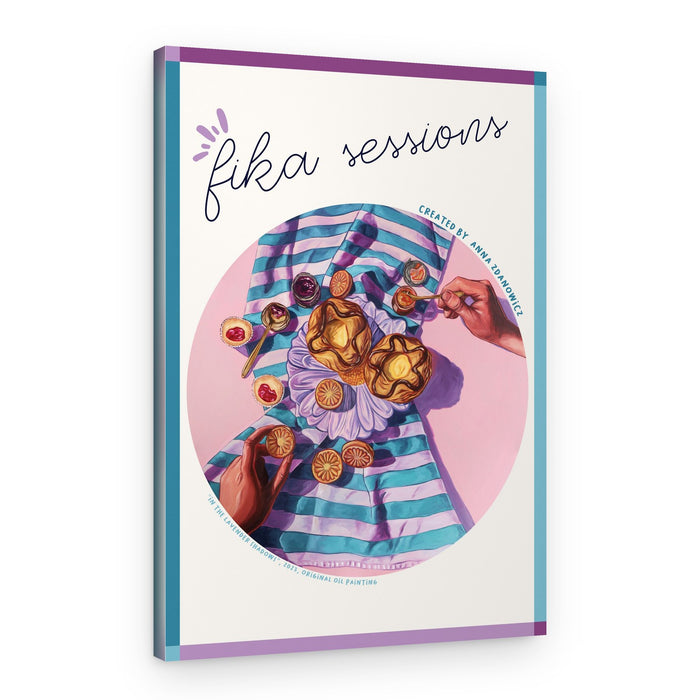 Cozy Fika Dessert Spread – Canvas Print