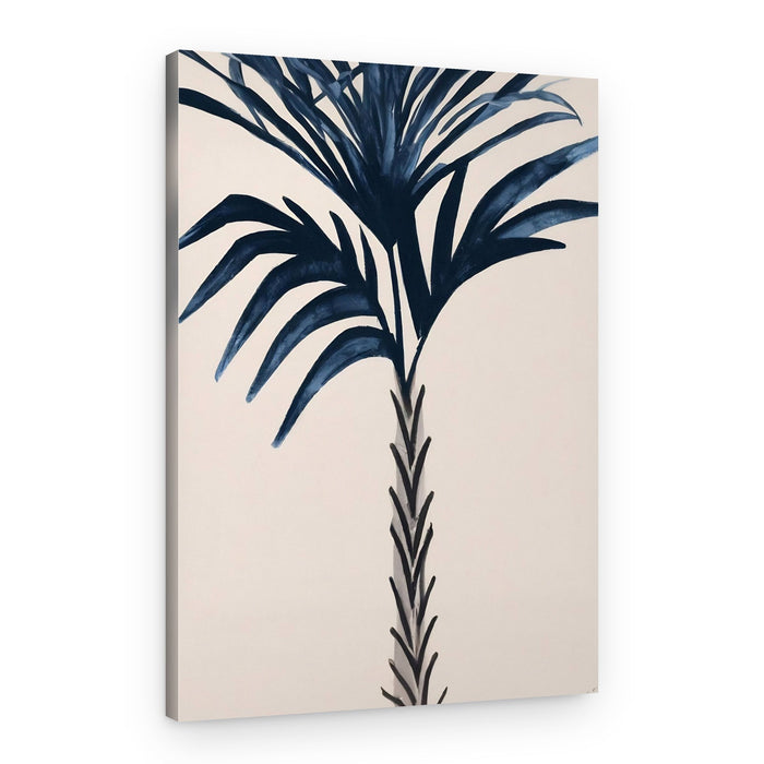 Blue Tropical Palm – Canvas Print