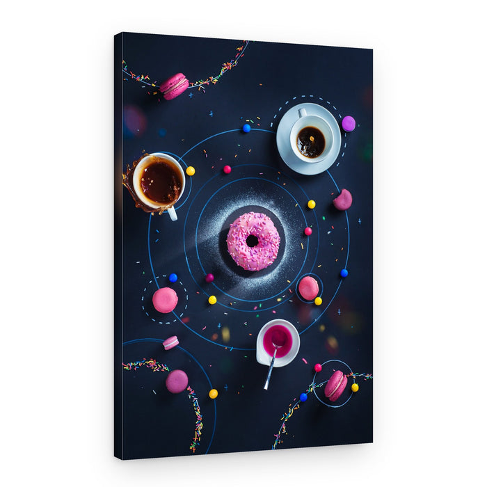 Cosmic Donut Delights – Canvas Print