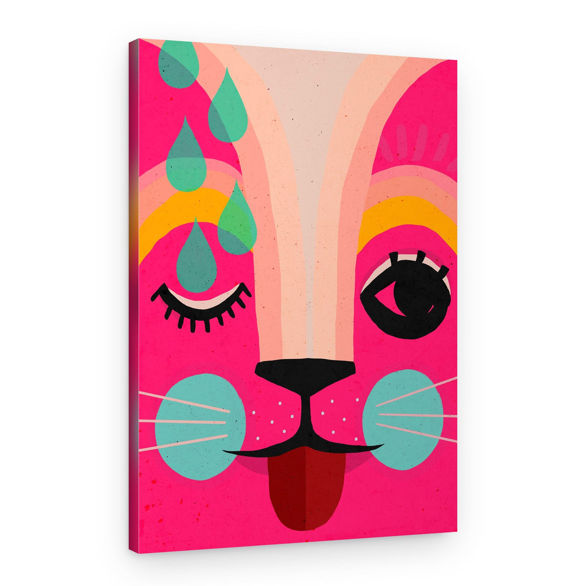 Vibrant Feline Dreams – Canvas Print
