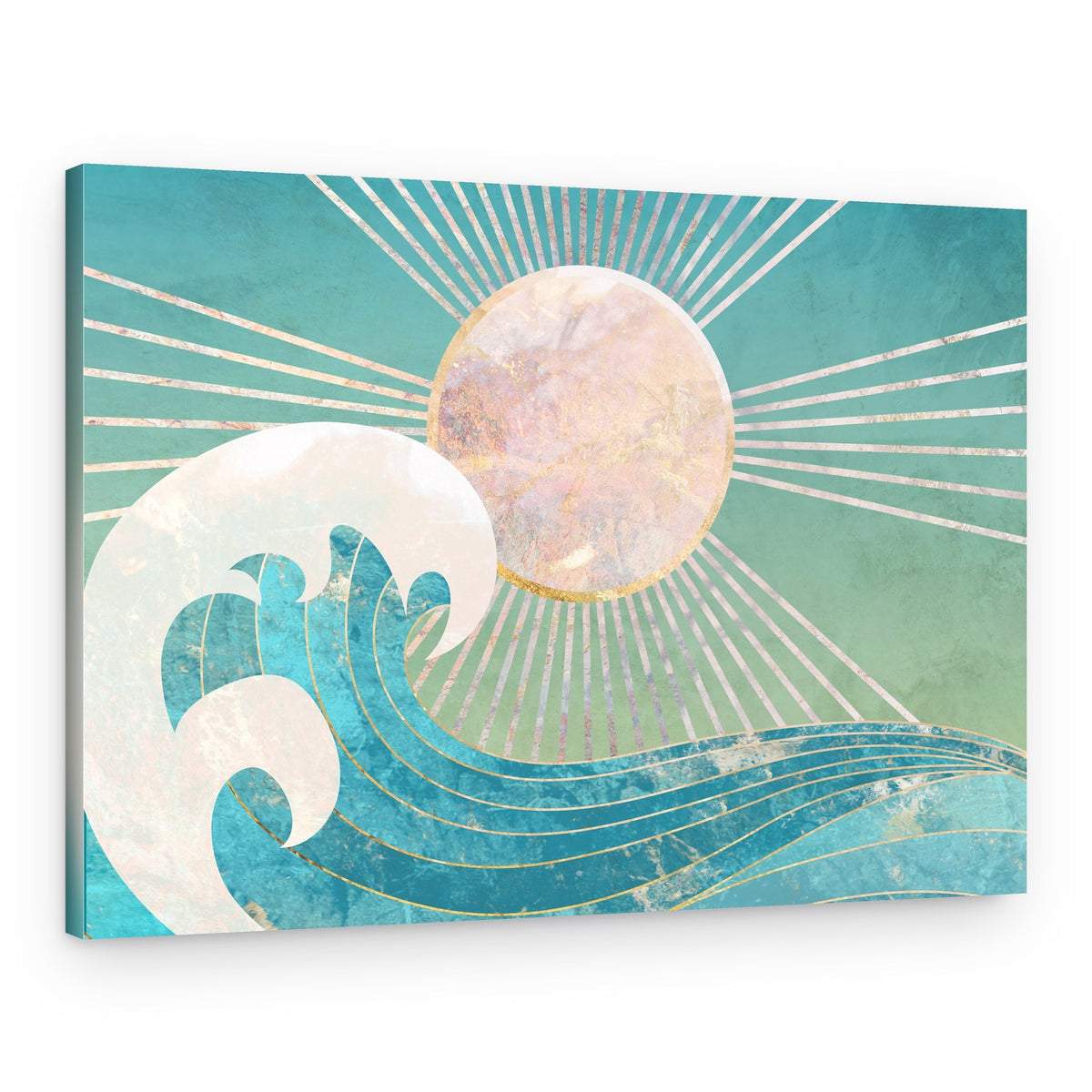 Art Deco Sun Wave – Canvas Print
