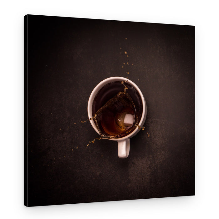 Iced Coffee Splash – Canvas Print