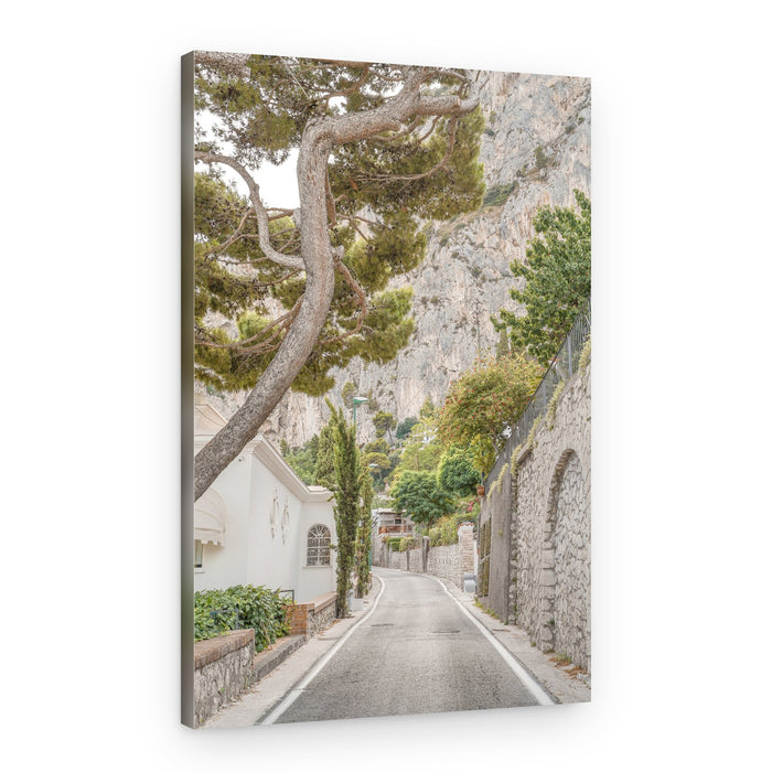 Mediterranean Cliff Road – Canvas Print