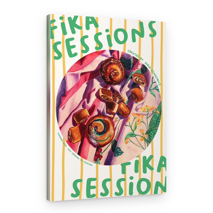 Cozy Fika Pastries – Canvas Print