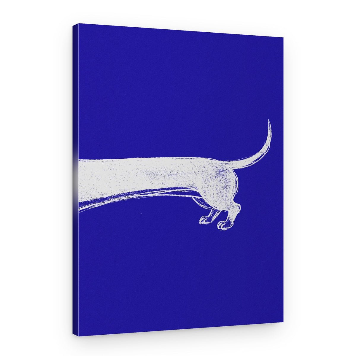 Minimalist Blue Dachshund – Canvas Print