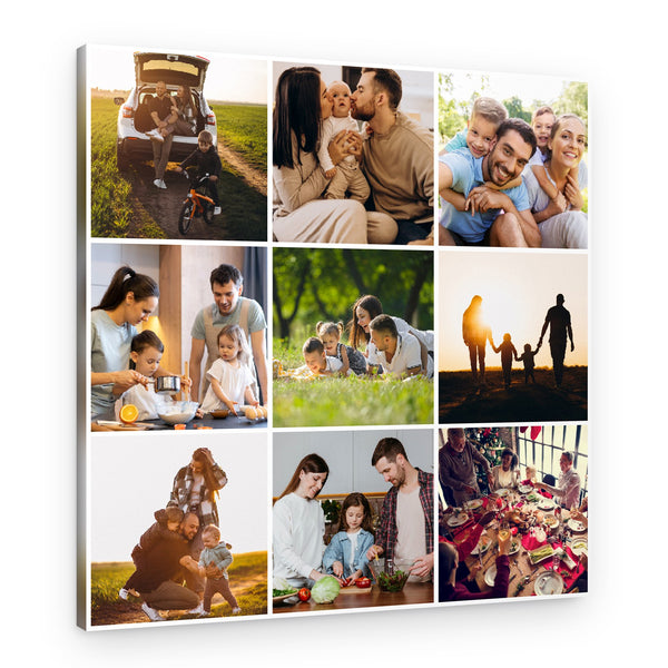 Uniform Grid 9 Collage Custom Canvas Print