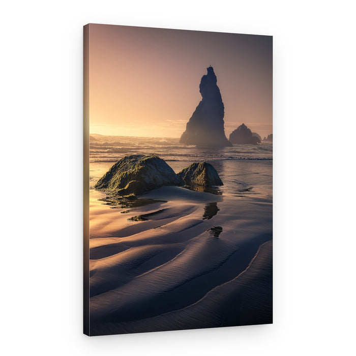 Misty Sea Stack Morning – Canvas Print