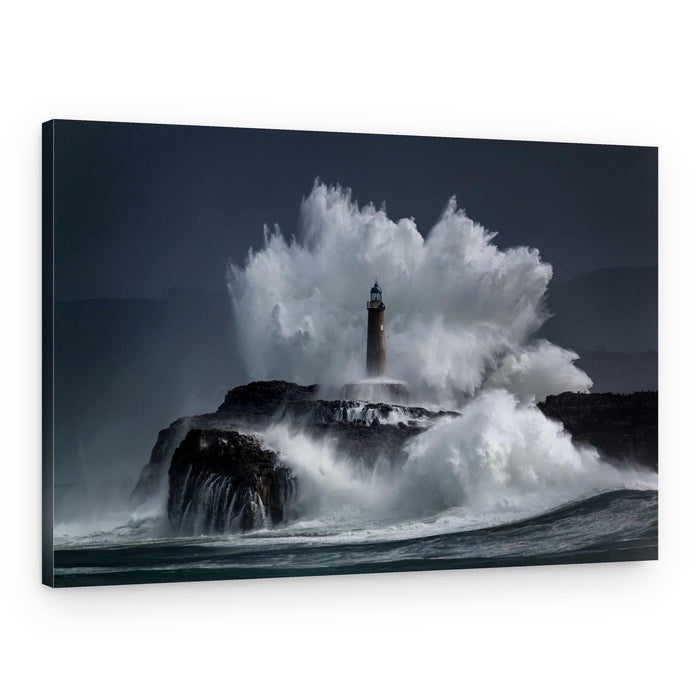Crashing Waves Lighthouse – Canvas Print