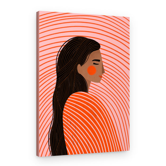 Peaceful Woman Profile – Canvas Print
