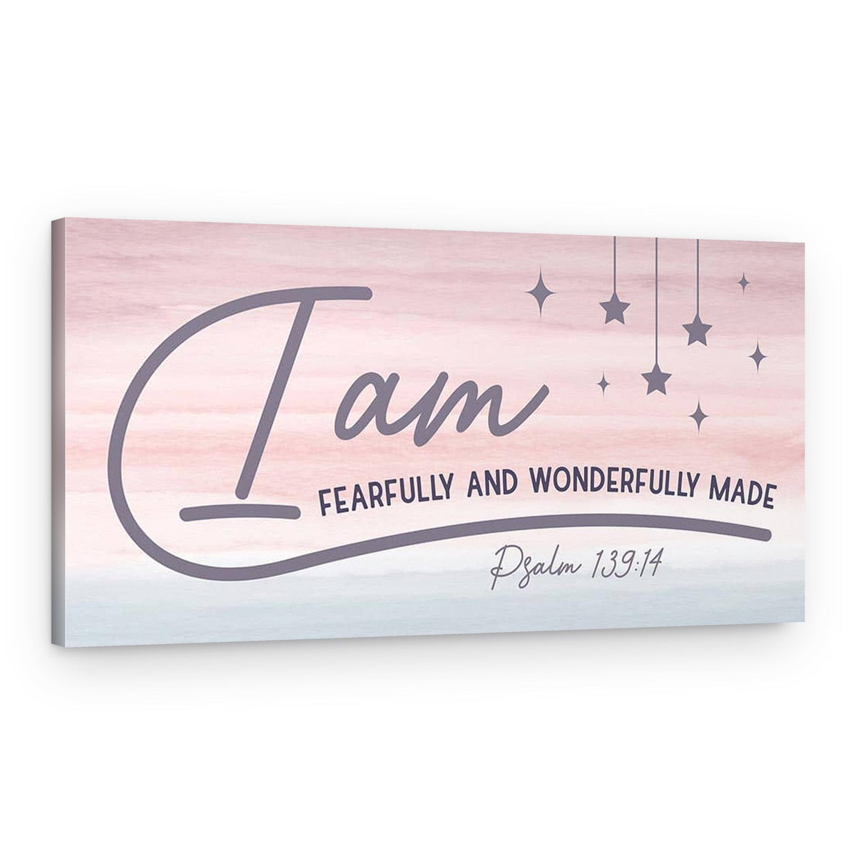Psalm 139:14 – I Am Fearfully And Wonderfully Made Canvas Print – Canvas Print – Landscape