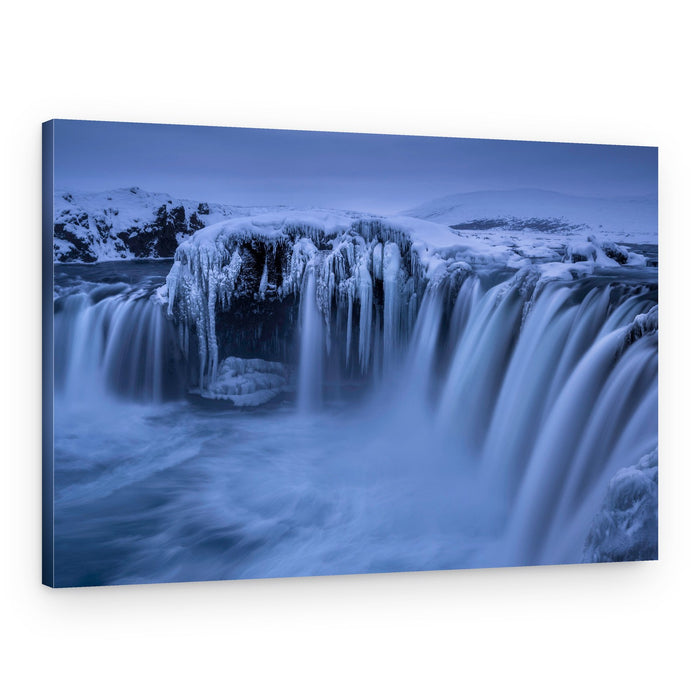 Frozen Winter Waterfall – Canvas Print