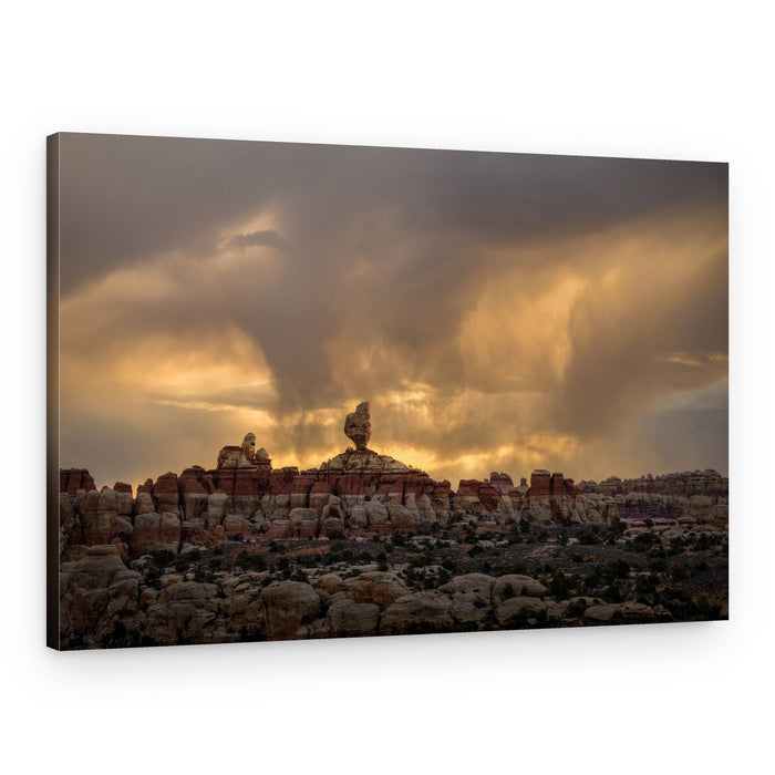 Golden Desert Storm Sky – Canvas Print