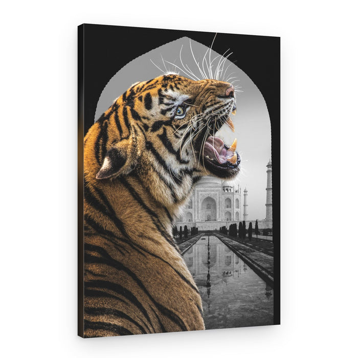 Majestic Tiger Taj Mahal – Canvas Print