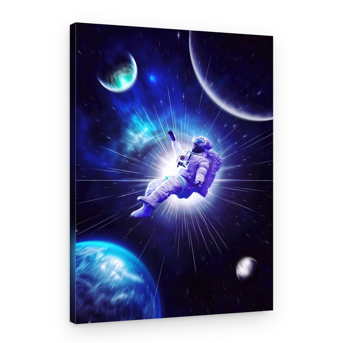 Astronaut Deep Space Glow – Canvas Print