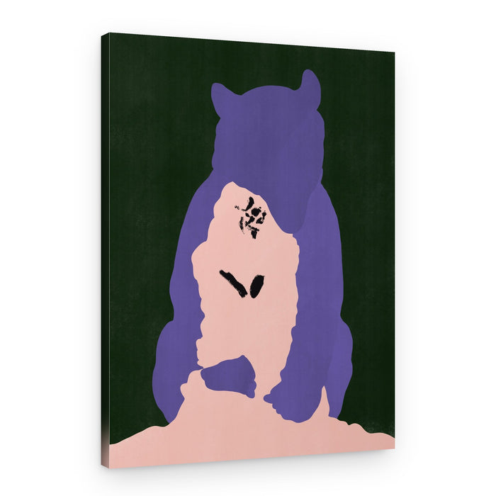 Stylized Purple Portrait – Canvas Print