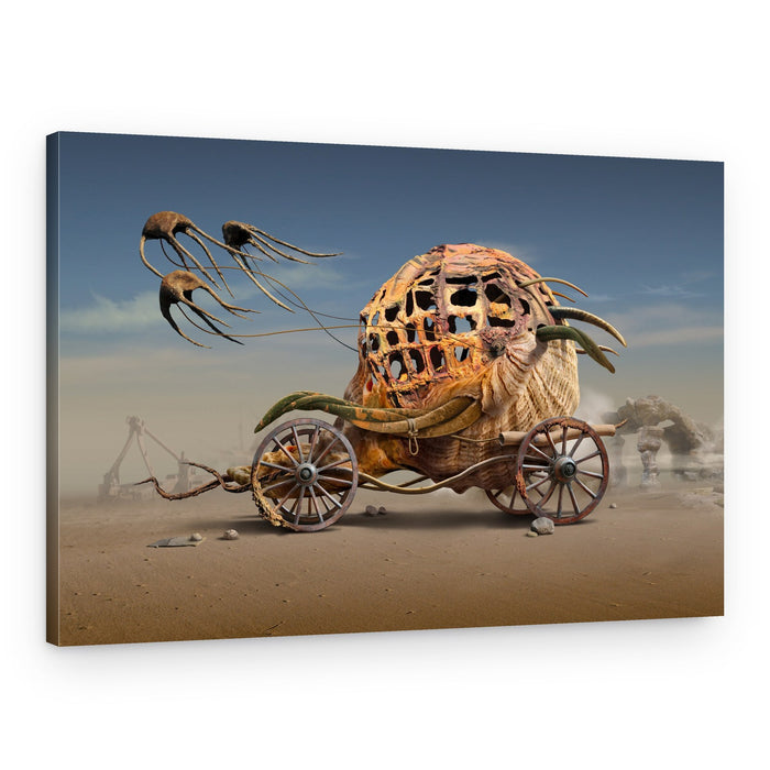 Surreal Desert Chariot – Canvas Print