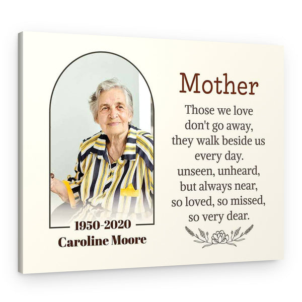 Mother Memorial Custom Photo Canvas Print
