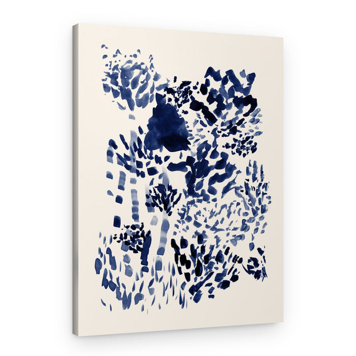 Fluid Blue Brushwork – Canvas Print