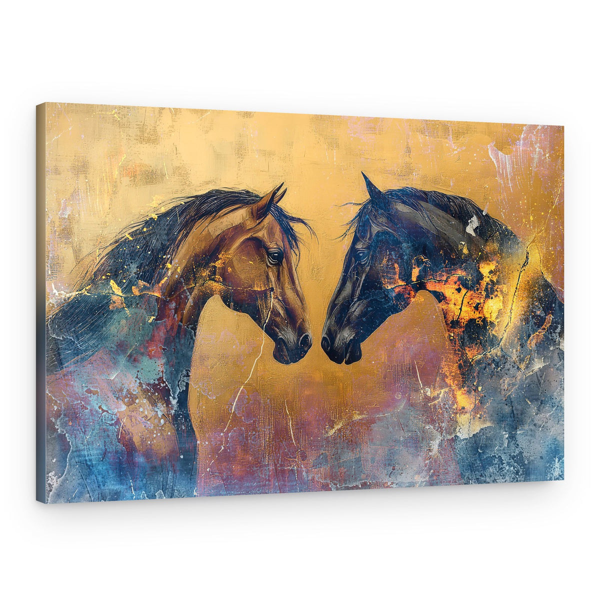 Two Horses Connection – Canvas Print