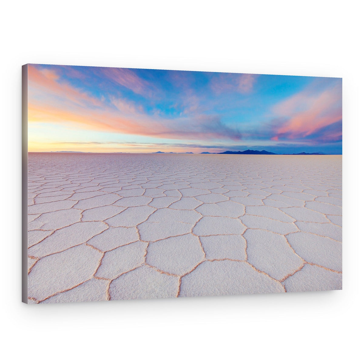 Vast Salt Flats Sunset – Canvas Print