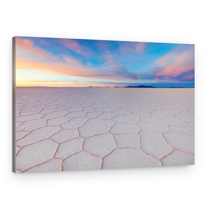 Vast Salt Flats Sunset – Canvas Print