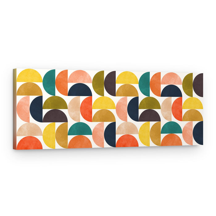Vibrant Geometric Semicircles – Canvas Print