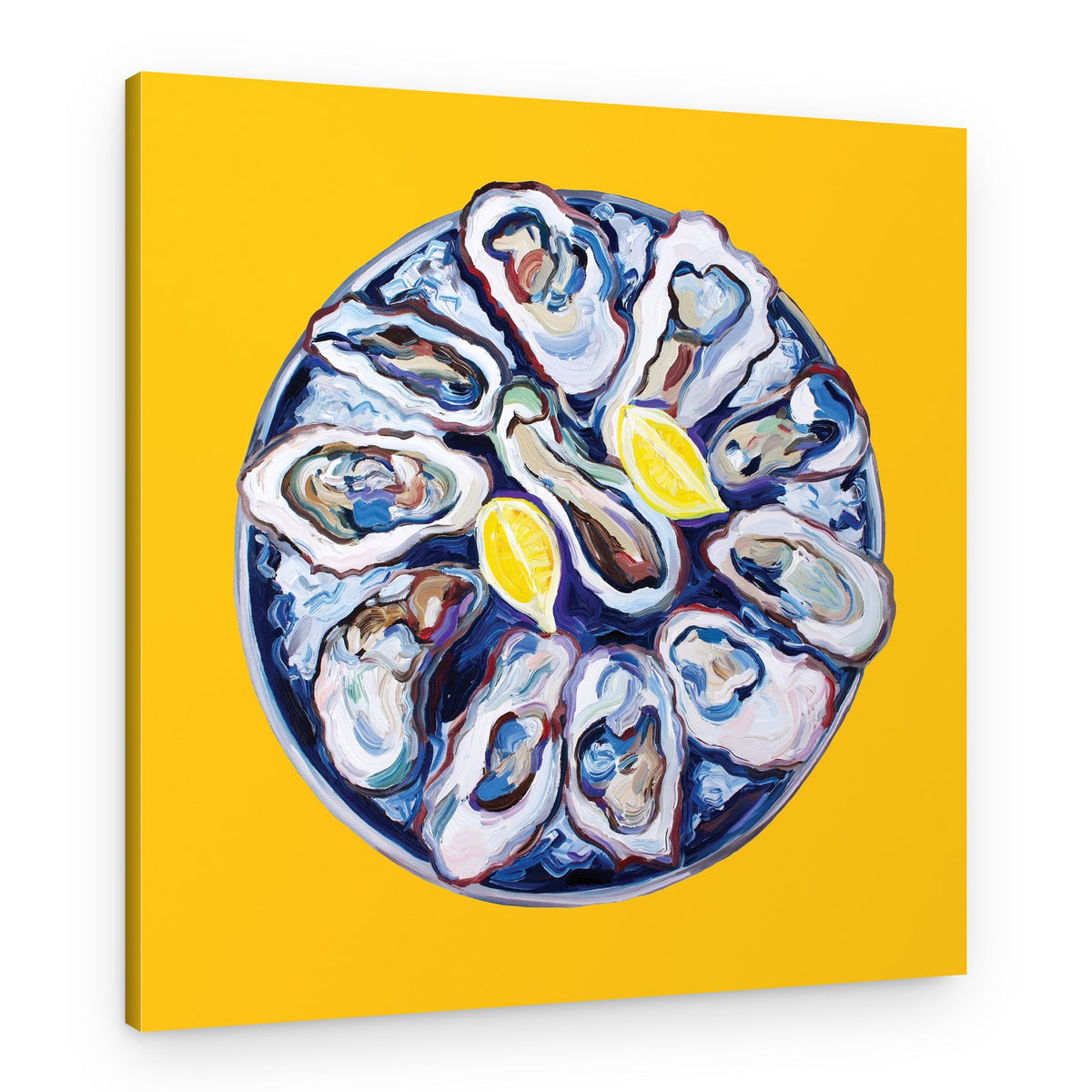 Vibrant Oysters and Lemon – Canvas Print